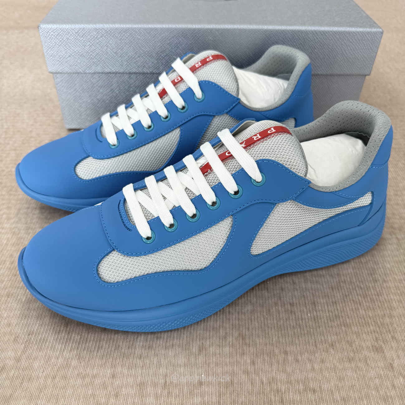 Prada Americas Cup Icon Soft Blue Sneakers (3) - www.newkick.org